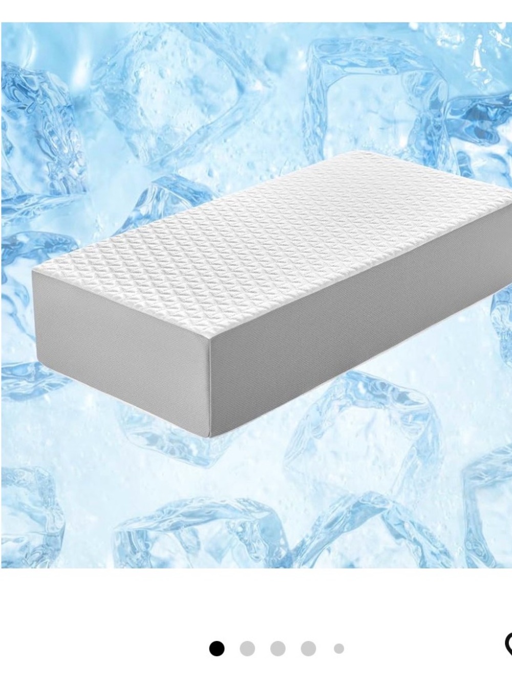 Cooling Cube Pillow in White - Supportive Memory Foam